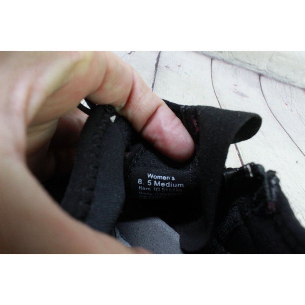 LL Bean Vista Black Suede Stretch Collar Pull-On Mid Boots Size 8.5 M - Picture 7 of 9